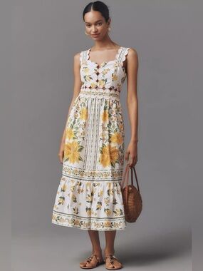 pop print a line dress farm rio FARM Rio | Dresses | Farm Rio Sleeveless Patchwork Pop Mixed Print A Line  Midi Flowing Dress Sz S